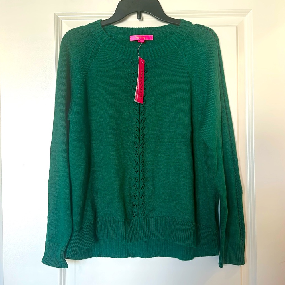 NWT Lilly Pulitzer Lightweight Emerald Green Sweater